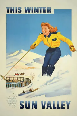 365577 This Winter Sun Valley Ski 1950 Vintage Art Decor Print Poster • $29.95