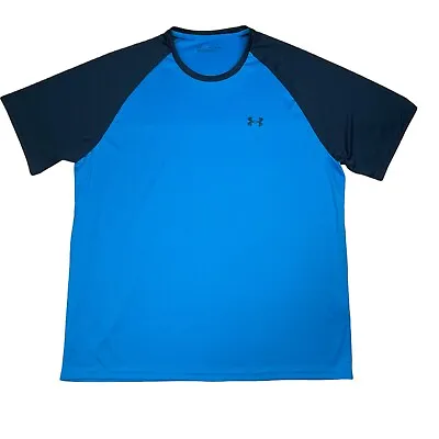 Under Armour T-Shirt Mens XXL Blue Loose Fit Long Sleeve Active Tee Performance • $9.59