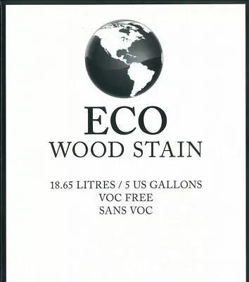 Eco Wood Stain 5 Gallon Red VOC Free Eco Friendly Eco Safe Wood Treatment • $62.51