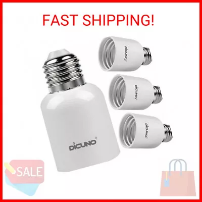 DiCUNO E26 To E39 Socket Adapter Medium E26 To Mogul E39 Screw Base Light Bulb  • $13.99