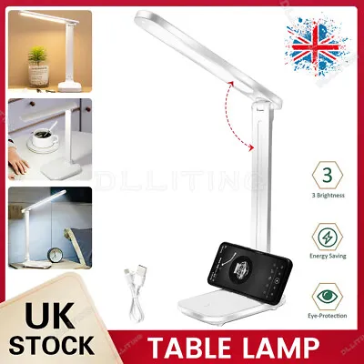 £9.49 • Buy Dimmable Touch Led Table Lamps Usb Charging Bedside Study Reading Desk Lights Uk