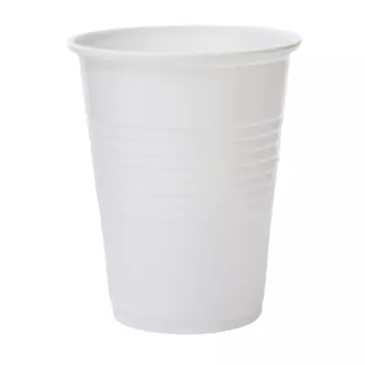 Disposable Plastic Vending Drinking Cup 7oz White - Pack Of 100 • £7.30