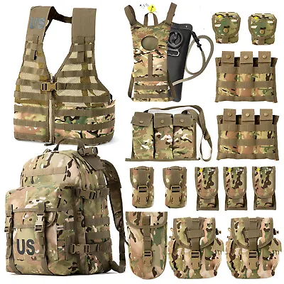 Military Molle II Tactical Rucksack Assault Pack FLC Combat Vest Multicam • $229.99