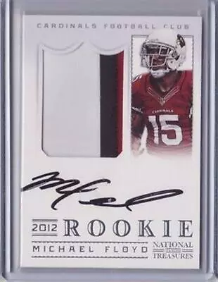 2012 National Treasures Patch Autograph #308 Michael Floyd 96/99 Auto - Flat S/H • $34.99