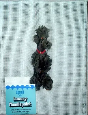 Dritz Vintage  Black Poodle  Dog Preworked Needlepoint Canvas • $4.99