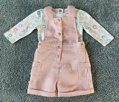 Ted Baker Baby Girl Bodysuit & Dungarees Outfit Set - 0-3 Months/62 Cm • £10