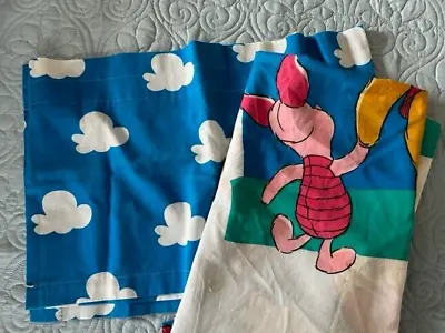 Vintage Winnie The Pooh Piglet Two Curtain Panels & Valance • $15