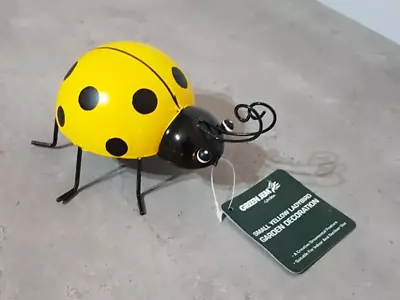 £2 • Buy Yellow Metal Ladybird Outdoor Garden Decoration