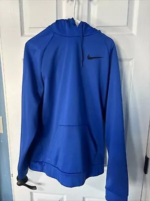 Nike DRI-FIT Therma Training Pullover Hoodie Blue Mens Size L • $30