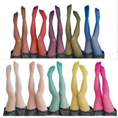 £3.99 • Buy Sexy Ladies Transparent Candy Velvet Tights Various Colours , Size S,M,L