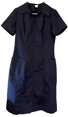 Vintage Navy Blue Uniform Nurse Waitress Dress Vintage Size 16 Costume Halloween • $29.99