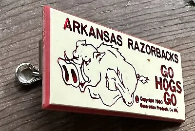 $35 • Buy Arkansas Vintage Tie Clip Hogs Razorbacks 1980 Go Hogs Go