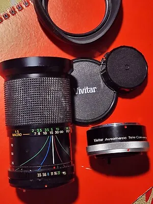 VIVITAR Series 28-105MM  Macro Focusing Zoom Lens+Automatic Teleconverter Japan • $48.63