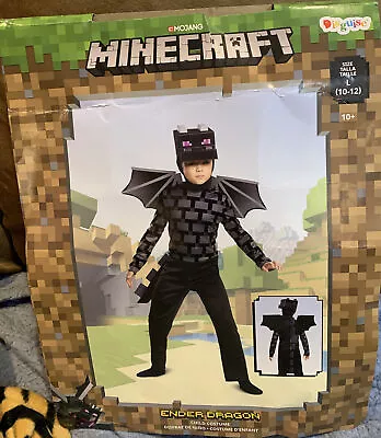 Minecraft Boy's Ender Dragon Costume Black Size Large 10-12 • $29.99