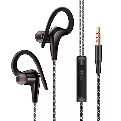 Wired In-Ear Sport Hifi Earphone Earbuds Over Ear Hook Headphone 3.5mm With MIC • $8.98