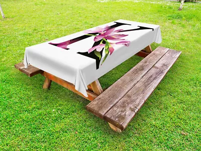 Letter K Outdoor Tablecloth Blooming Kaffir Lily K • £29.99
