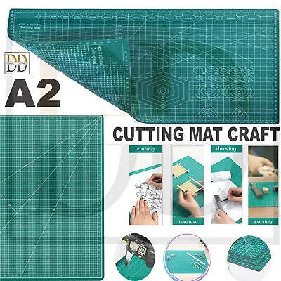 A2 Cutting Mat Non Slip Self Healing Printed Grid Craft Design Board Lines • £9.25