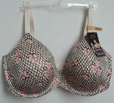 NWT Maidenform One Fabulous Fit Underwire Bra Size 40DD DM7543 Floral Net • $23.98