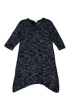 J Jill Black Maxi Knit Sweater Dress S Petite Cotton Silk Blend 3/4 Sleeve Women • $30