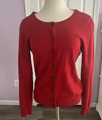 Banana Republic Red Merino Wool Cardigan Size Medium • $15