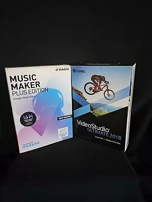 New!!Music Maker Plus Edition Unopened + VideoStudio Ultimate 2018 Opened • £18.50