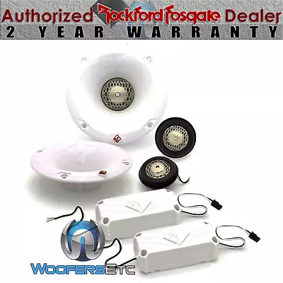 Rockford Fosgate M2-ts 1  200w Rms Marine Boat White Tweeters Crossovers New • $159.99