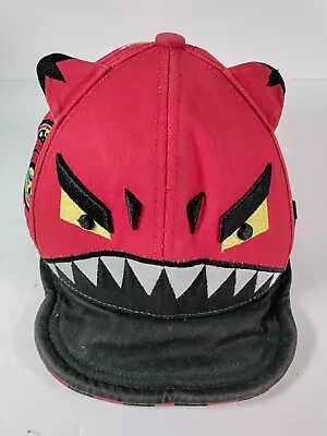 ELSTINKO SPACE EBONY PLANET HAT PREOWNED Hat Monster Face Unique Snapback  • $18.50