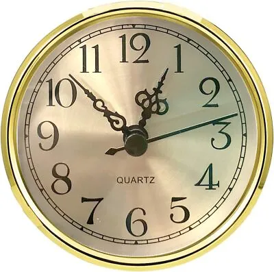 Mini Clock Insert 3-1/2 Inch (90 Mm) Round Quartz Clock Fit-Up Movement Miniatur • $12.05