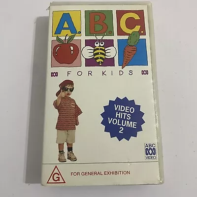 ABC For Kids Video Hits Volume 2 VHS Video Tape 1992 Various Artists The Wiggles • $12