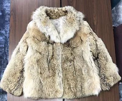 Vintage WOMENS RABBIT FUR COAT Brown SZ S/M Hudson Bay Company • $149.99