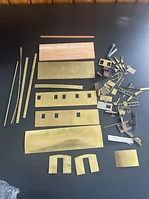 Vintage O Scale ?  Brass Wooden Freight Car Kit  Parts Lot Caboose ? Nos • $15