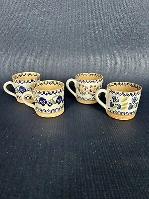 Nicholas Mosse Irish Pottery Mugs Lot Of 4 Floral Flowers • $100