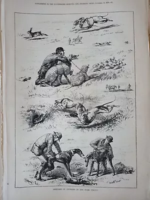Sketches Of Coursing Print By R H Moore - Original Antique Print  1876 • £15