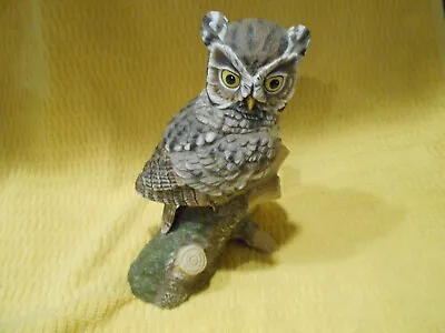 Maruri Screech Owl Bisque Porcelain Figurine 1986 Hamilton Collection • $35