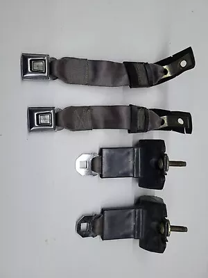 1987-1989 Ford Mustang 5.0L GRAY OEM Rear Seat Belts LX GT Convertible • $81.25