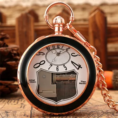 Transparent Glass Musical Pocket Watch Merry Christmas Melody Watches Xmas Gifts • £14.70