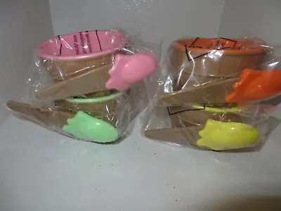 £8.15 • Buy Kids Ice Cream Bowl Spoon Set Plastic Dessert Cup Cone Children Party New 