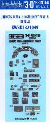 Kits World Decals 1/32 3D Decals JUNKERS Ju-88A-1 INSTRUMENT PANEL SET Revell • $16.99