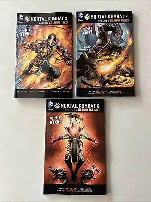 DC Comics Mortal Kombat X Vol 1-3 TPB Blood Ties Blood Gods Blood Island RARE • $129.99