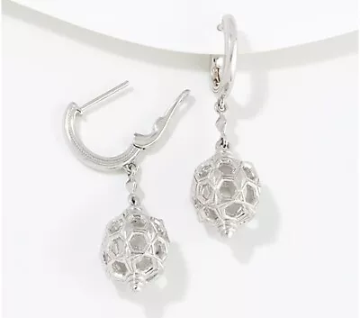 Judith Ripka 925 Sterling Silver Avery Drop Earrings Gift For Women • $94.99