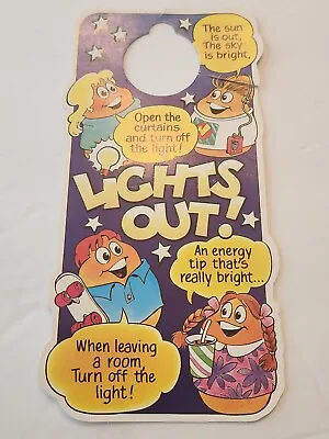 EXTREMELY RARE!!  Mint Condition 1993 McDonald''s Lights Out Door Hanger EC • $2.50