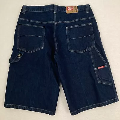 Ecko Unltd Carpenter Shorts Mens Size 38 Denim Utility Baggy Wide Leg Y2K Jhorts • $19.97