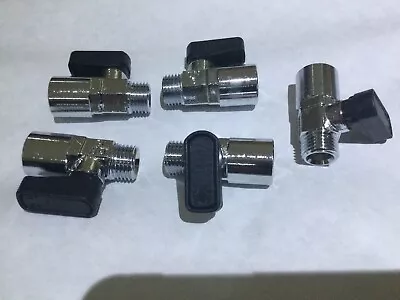 £10 • Buy 1/4” BSP Brass Ball Valve X 5   1/4 Turn On Off Valve Pneumatics