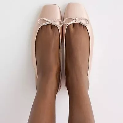 NWT J. Crew Anya Slingback Flats With Bow • $68