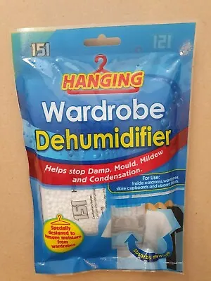 Wardrobe Dehumidifier Hanging Cupboards Carvan Absorb Moisture Stop Condensation • £3.49