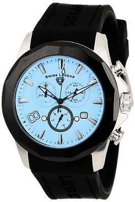 Swiss Legend 10042-012-BB Mens Monte Carlo Chronograph Light Blue Textured Dial • $269.99