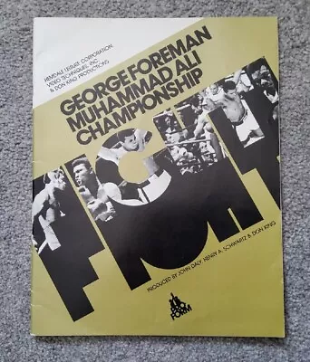 Muhammad Ali V George Foreman 1974 Boxing Programme 30th October Fight In Zaire  • £99.84