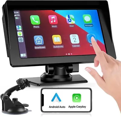 Car Radio Wireless Apple Carplay Android Auto 7 Inch Portable Touch Screen BT FM • £45.99