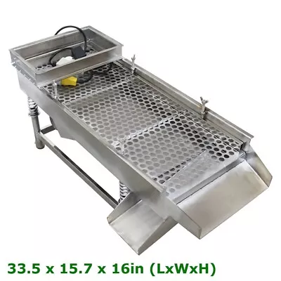 15mm Single Layer Linear Vibrating Screen Stainless Steel Electric Shaker 80W • $578.10