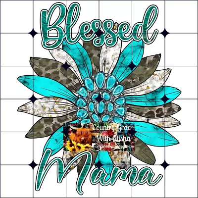 Sublimation Print Blessed Mama Western Ready To Press Heat Transfer • $2